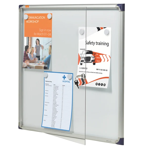 NOBO - 1900847 - Bacheca per interni ultrapiatta - fondo in metallo magnetico bianco - 6 fogli A4 - orizzontale - Nobo - 37850 - Conf. da 1 Pz.