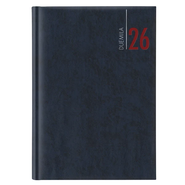 No Brand - 9101XMT12 - Agenda giornaliera 2027 - copertina in carta imbottita - 14,5 x 20,5 cm - blu - 98527 - Conf. da 1 Pz.