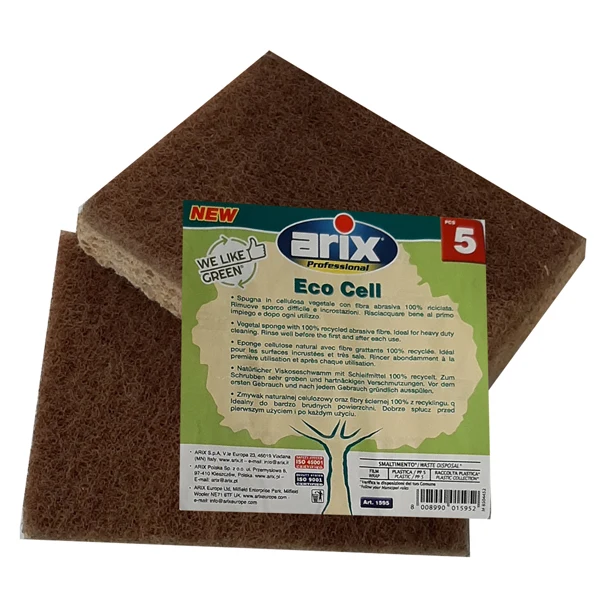Arix - 1 1595 - Spugna Eco Cell - abrasiva - Arix - conf. 5 pezzi - 95312 - Conf. da 1 Pz.