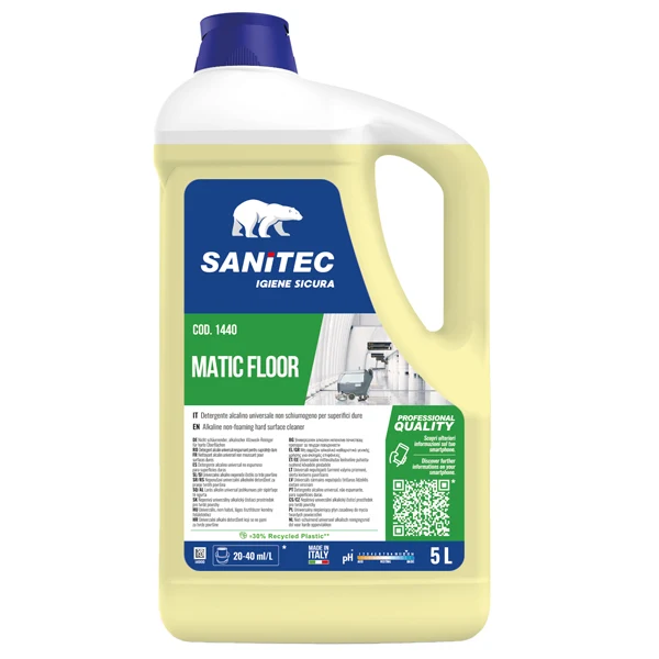 Sanitec - 1440 - Detergente alcalino universale Matic Floor - 5 L - Sanitec - 91763 - Conf. da 1 Pz.