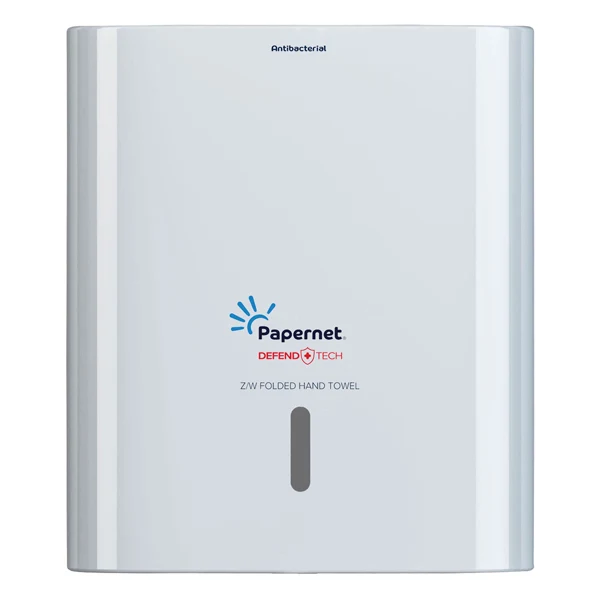 PAPERNET - 416148 - Dispenser asciugamani piegati a Z-W Hi-Tech - 29 x 10,8 x 33,6 cm - bianco - Papernet - 79644 - Conf. da 1 Pz.