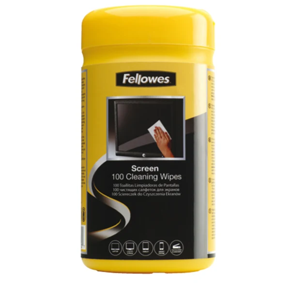 FELLOWES - 9970311 - Salviette pulisci schermo - Fellowes - conf. 100 pezzi - 46375 - Conf. da 1 Pz.