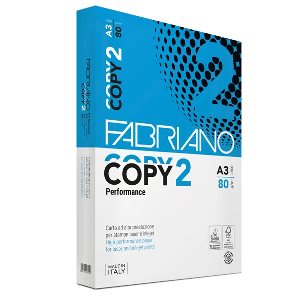 FABRIANO - COPY2-A3 - Carta Copy 2 - A3 - 80 gr - bianco - Fabriano - conf. 500 fogli - 34925 - Conf. da 1 Pz.