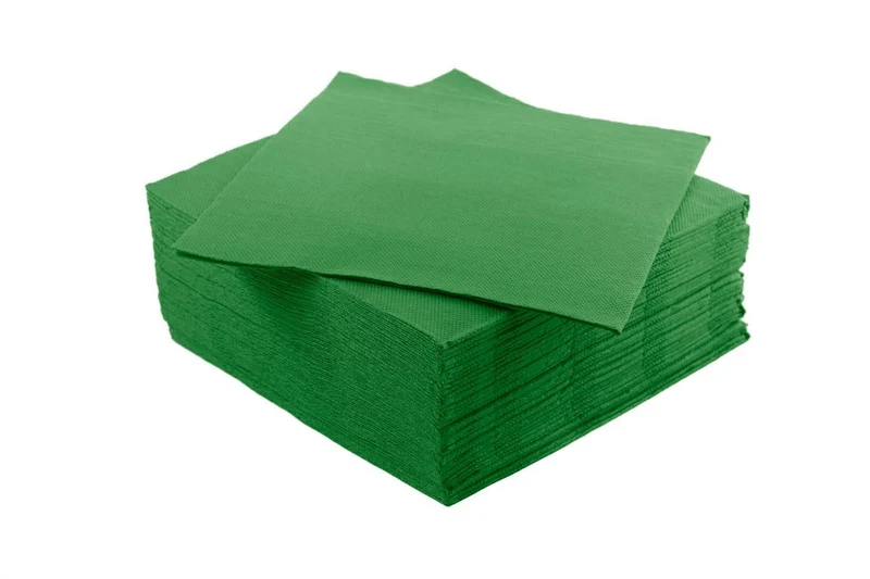 Tovaglioli doppio velo punta a punta "VERDE SMERALDO"