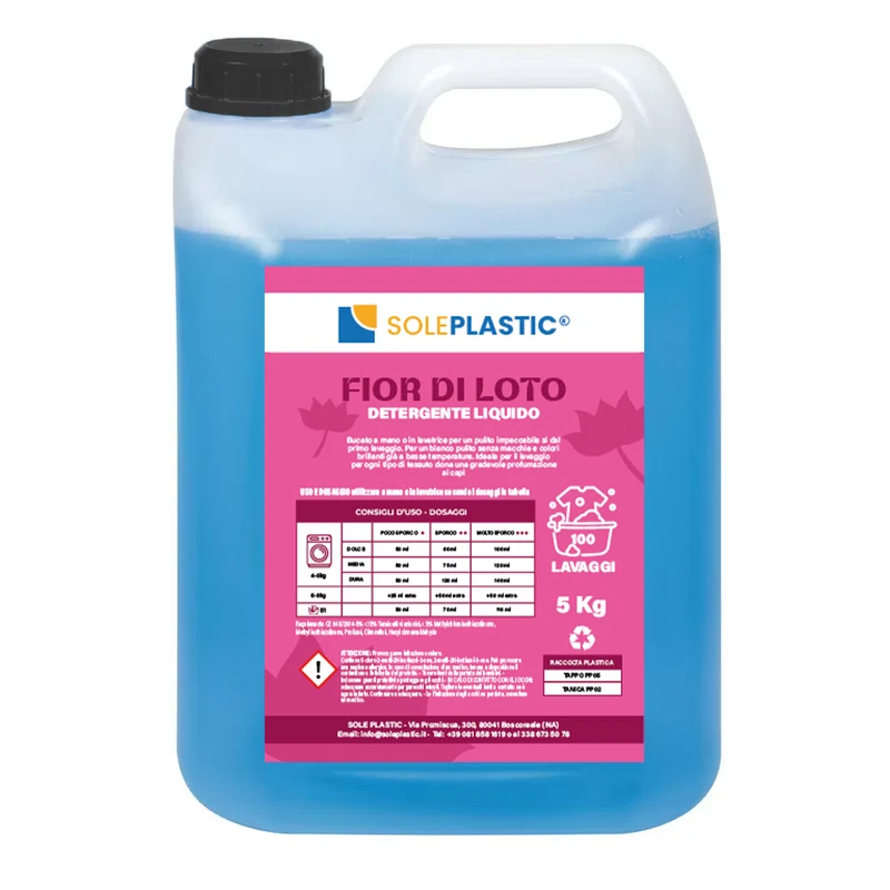 Detergente per bucato liquido "Fior di Loto" - tanica da 5 Kg