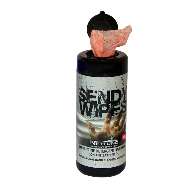 NETTUNO - 00087 - Salviette umidificate Sendy Wipes - in tubo - 17 x 20 cm - Nettuno - conf. 40 pezzi - 89333 - Conf. da 1 Pz.