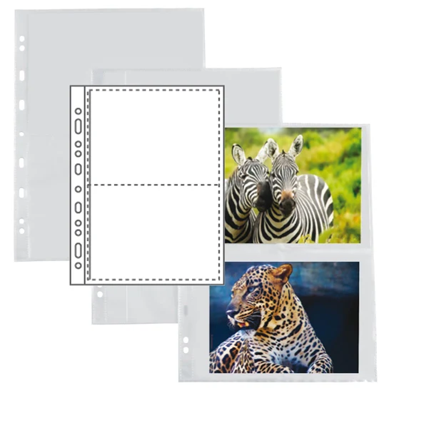 SEI ROTA - 662503 - Buste forate Atla F porta foto - 4 spazi 15 x 21 cm - trasparente - Sei Rota - conf. 10 pezzi - 56682 - Conf. da 1 Pz.