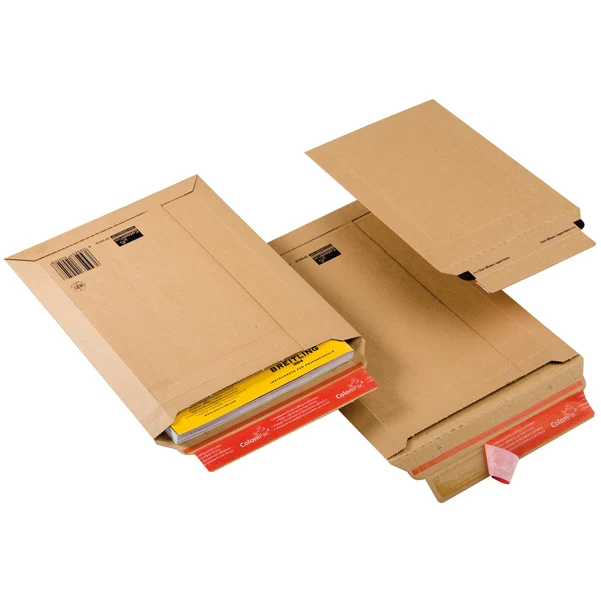 COLOMPAC - CP010.04 - Busta a sacco CP 010 in cartone - adesivo permanente - formato A4+ (235 x 340 mm) - altezza massima 35 mm - avana - ColomPac - 56506 - Conf. da 20 Pz.