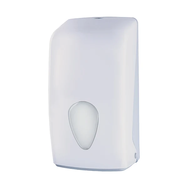 Medial - 920005 - Dispenser carta igienica Stileco - interfogliata - 13,5 x 13,5 x 27,7 cm - 500 fogli - ABS - bianco - Medial - 105852 - Conf. da 1 Pz.