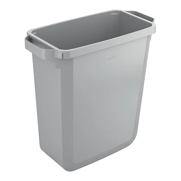 DURABLE - 1800503050 - Bidone DURABIN - con maniglie - senza coperchio - 60 L - 59 x 60 x 28,2 cm - PP - grigio - Durable - 104934 - Conf. da 1 Pz.