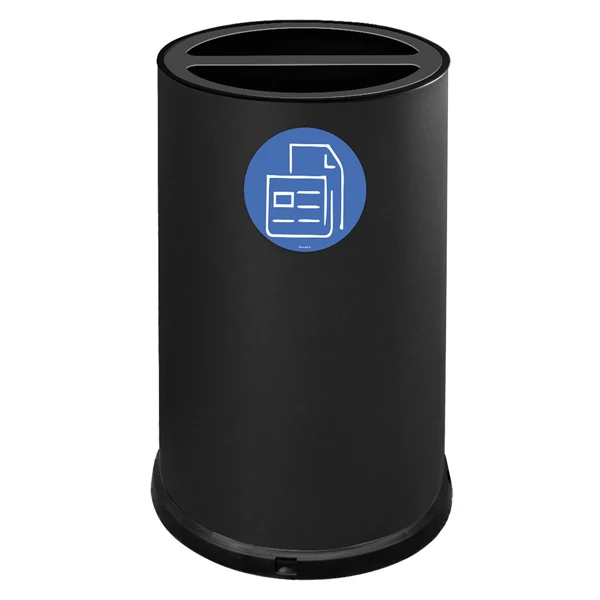 STILCASA - 992-N - Contenitore tondo per raccolta differenziata - 2 scomparto - 100 L - nero - Stilcasa - 102091 - Conf. da 1 Pz.