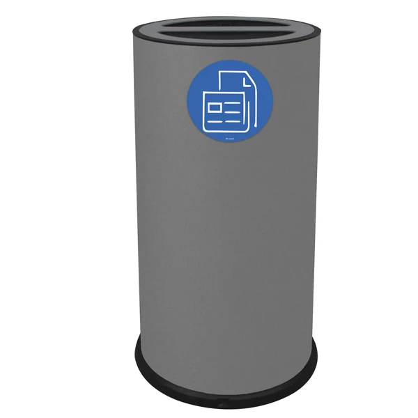 STILCASA - 872-G - Contenitore tondo per raccolta differenziata - 2 scomparti - 70 L - grigio - Stilcasa - 102086 - Conf. da 1 Pz.