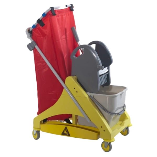 TAXON - 43030.30RO - Carrello per pulizie QO-Kart Multi - salvaspazio - 30 L - 42 x 78 x 108 cm - Taxon - 102065 - Conf. da 1 Pz.