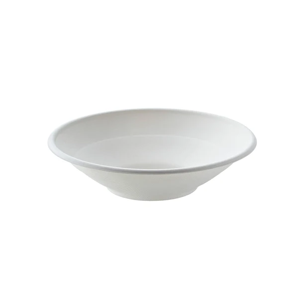 Leone - Q2069 - Piatto fondo monouso bio - rotondo - diametro 19,5 cm - 500 ml - cellulosa-canna da zucchero - bianco - Leone - conf. 50 pezzi - 91385 - Conf. da 1 Pz.