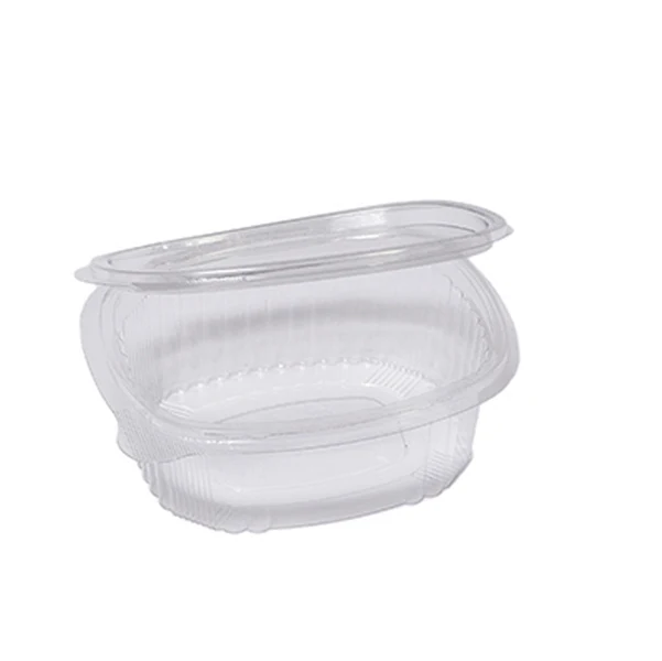 EUROPACK - 1507002501 - Contenitori ovali in PET - con coperchio incernierato - 12,2 x 10,4 x 3,8 cm - Europack - conf. 50 pezzi - 90555 - Conf. da 1 Pz.