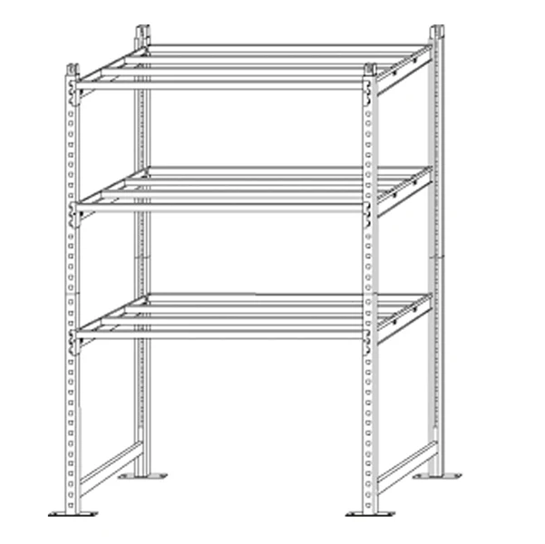 PAPERFLOW - K603160 - Scaffale Rang'Eco300 - modulo base - 3 ripiani - portata ripiano 300 kg - 100 x 60 x 200 cm - acciaio - grigio-blu - Paperflow - 68254 - Conf. da 1 Pz.
