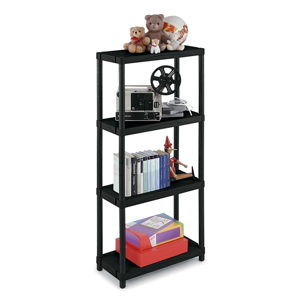 TERRY - 1001610 - Scaffale 3060-4 - 4 ripiani - 60 x 30 x 132 cm - PPL - nero - Terry - 61674 - Conf. da 1 Pz.