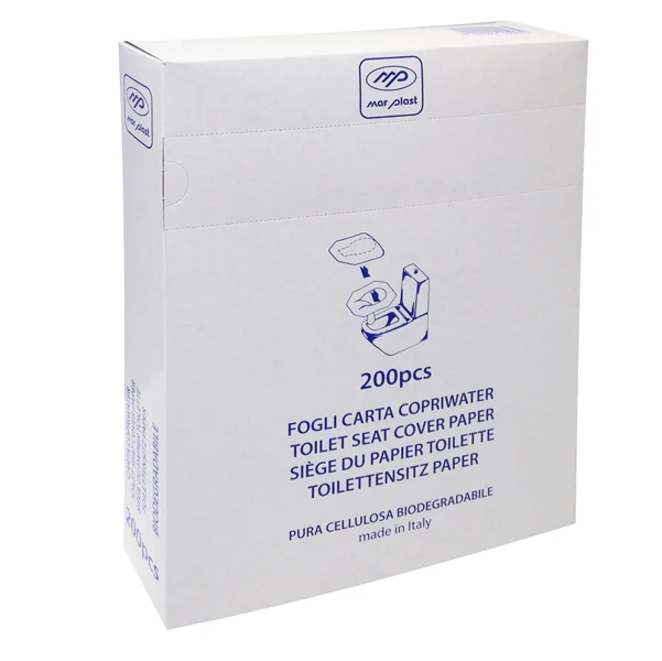 MAR PLAST - A99912 - Copriwater rettangolare - in carta - 42 x 37,5 cm - Mar Plast - conf. 200 pezzi - 93420 - Conf. da 1 Pz.