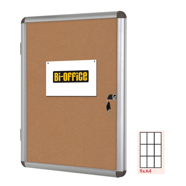 BI-OFFICE - VT630101150 - Bacheca per interni - fondo in sughero - 9 fogli A4 - verticale - Bi-Office - 67809 - Conf. da 1 Pz.