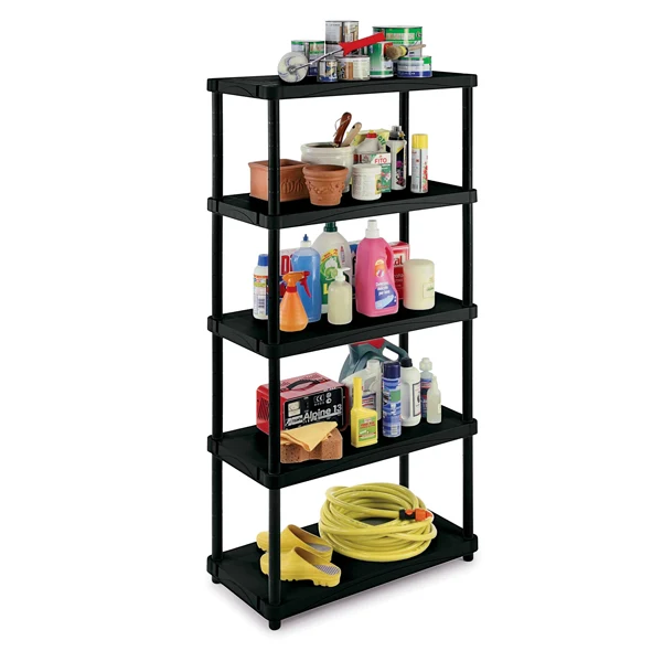 TERRY - 1001895 - Scaffale 4080-5 - 5 ripiani - 80 x 40 x 173,4 cm - PPL - nero - Terry - 61675 - Conf. da 1 Pz.