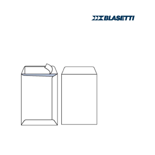 BLASETTI - 537 - Busta a sacco Mailpack - strip adesivo - 23 x 33 cm - 80 gr - bianco - Blasetti - conf. 25 pezzi - 46147 - Conf. da 1 Pz.