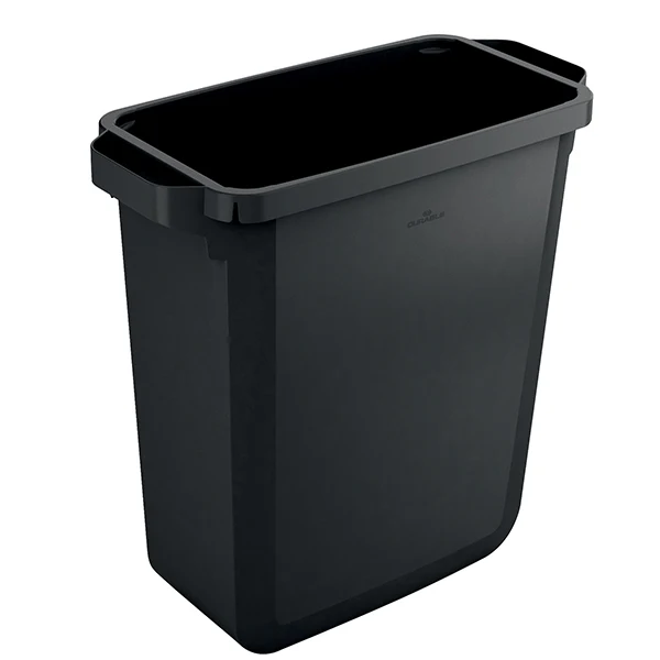 DURABLE - 1800503221 - Bidone DURABIN - con maniglie - senza coperchio - 60 L - 59 x 60 x 28,2 cm - PP - nero - Durable - 104935 - Conf. da 1 Pz.