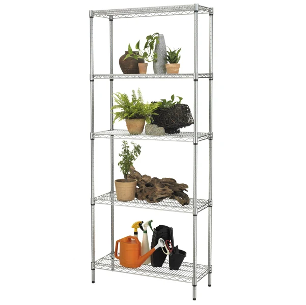 SERENA GROUP - ZN1436-5 - Kit scaffale Archimede Outdoor - 5 ripiani - 36 x 90 x 177 cm - acciaio zincato - cromato - Serena Group - 82995 - Conf. da 1 Pz.
