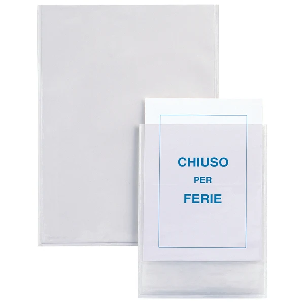 SEI ROTA - 321116 - Buste autoadesive Iesti - PVC - 15 x 21 cm - trasparente - Sei Rota - conf. 5 pezzi - 25270 - Conf. da 1 Pz.