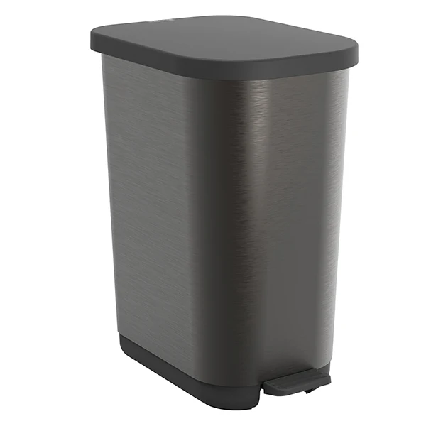 ROTHO - F600032 - Cestino RIBO raccolta differenziata - PP - con coperchio e pedale - 40 x 28,5 x 51,3 cm - 25-40 L - grafite - Rotho - 105906 - Conf. da 1 Pz.