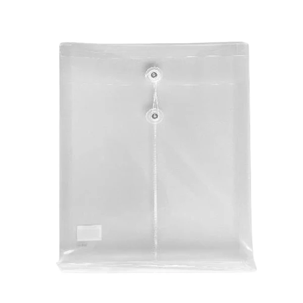 LEBEZ - 2553-T - Busta con laccio e soffietto - 25 x 33 cm - PP - trasparente - Lebez - 103898 - Conf. da 12 Pz.