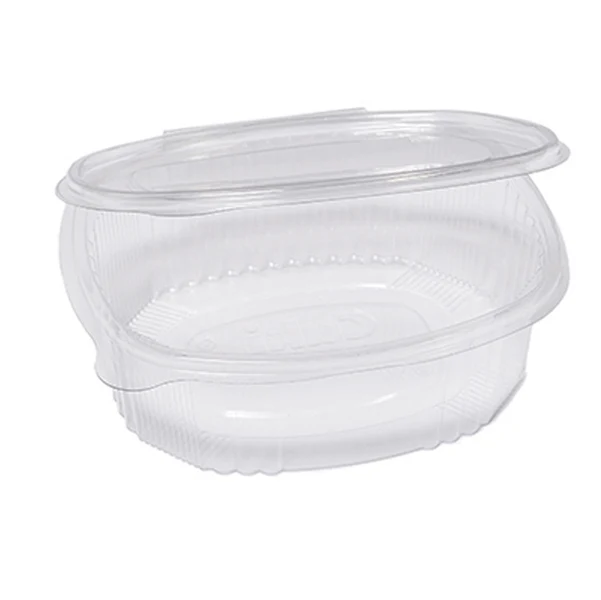 EUROPACK - 1507310001 - Contenitori ovali in PET - con coperchio incernierato - 18 x 15,1 x 6,5 cm - Europack - conf. 50 pezzi - 90558 - Conf. da 1 Pz.
