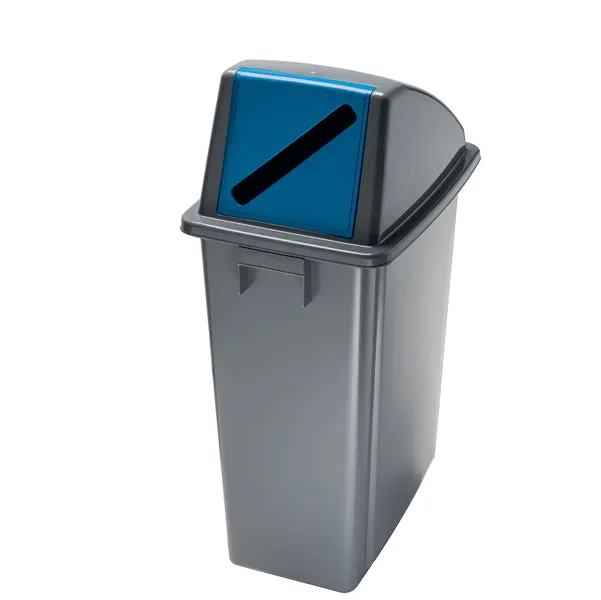 Medial - 114215 - Contenitore Office 60 Lt - con feritoia per carta - 33x46x79 cm - grigio-blu - Medial - 76495 - Conf. da 1 Pz.