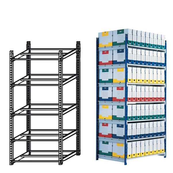 PAPERFLOW - K605170 - Scaffale RANG'ECO - modulo base - 5 ripiani - 100 x 70 x 200 cm - grigio - Paperflow - 75744 - Conf. da 1 Pz.