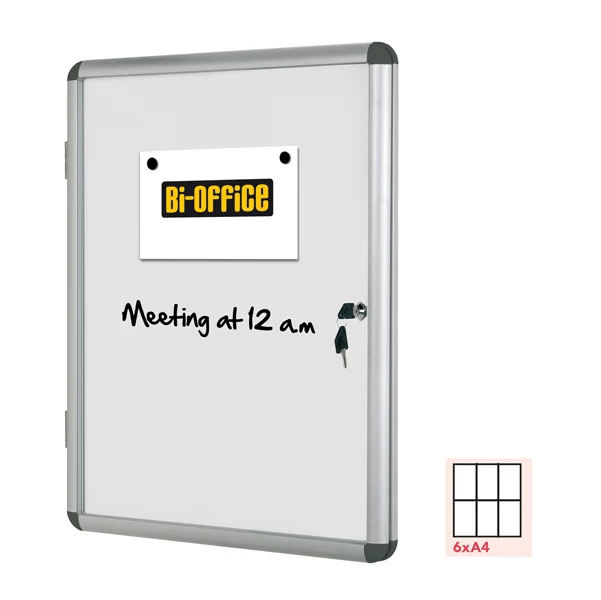 BI-OFFICE - VT620109150 - Bacheca per interni - fondo bianco magnetico - 6 fogli A4 - orizzontale - Bi-Office - 67805 - Conf. da 1 Pz.