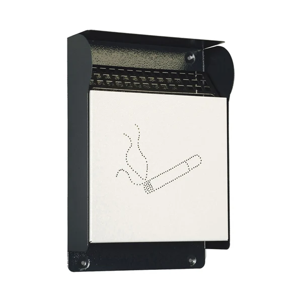 METALPLUS - 5400-1 - Posacenere murale - da esterno - 23,5 x 33 x 7 cm - grigio scuro - Metalplus - 64830 - Conf. da 1 Pz.