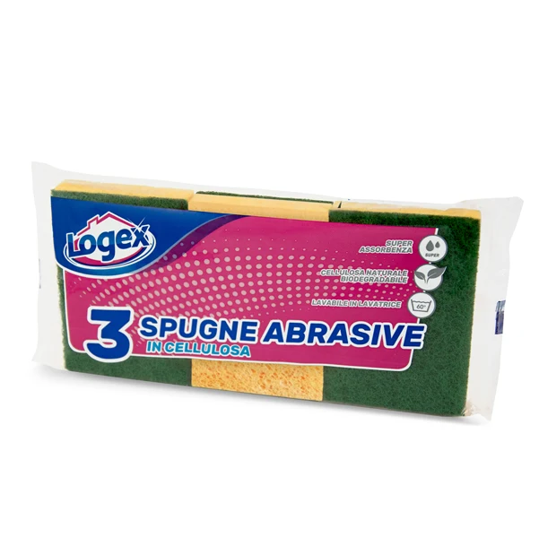 LOGEX PROFESSIONAL - 835LX - Spugna biuso - giallo-verde - Logex Professional - conf. 3 pezzi - 45031 - Conf. da 1 Pz.