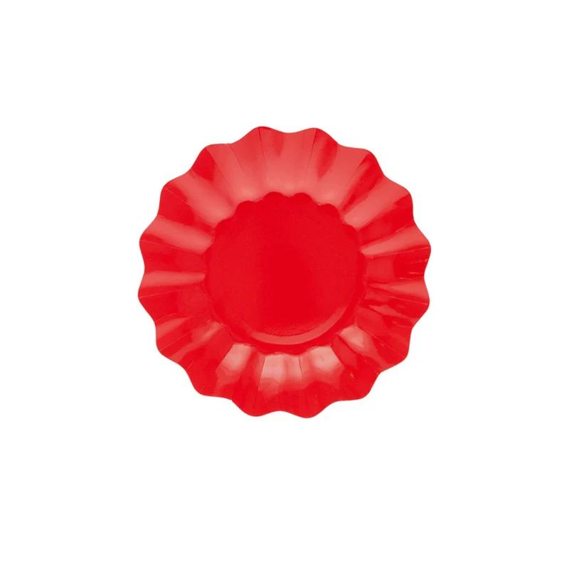 8 pz Piatto in carta Natalizio rosso