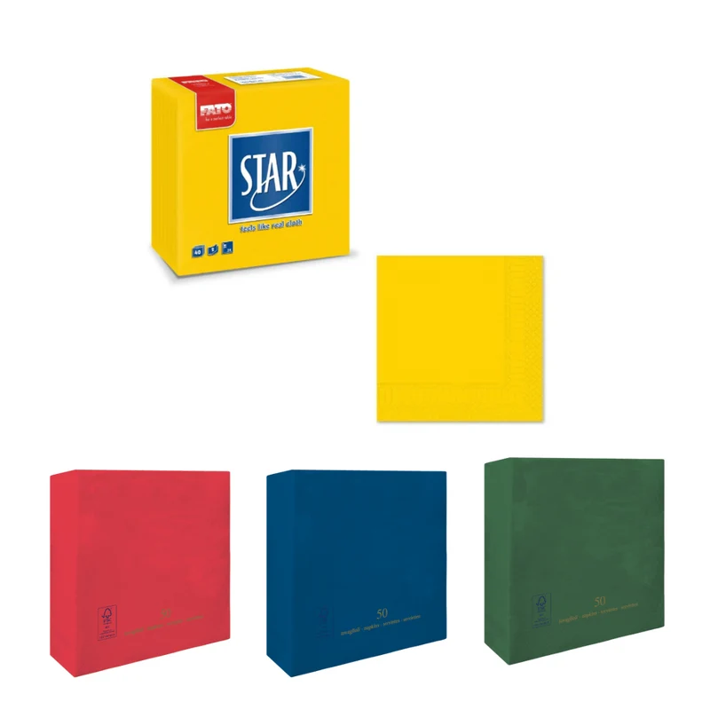 Tovaglioli in carta colorata € 2,00 + Iva