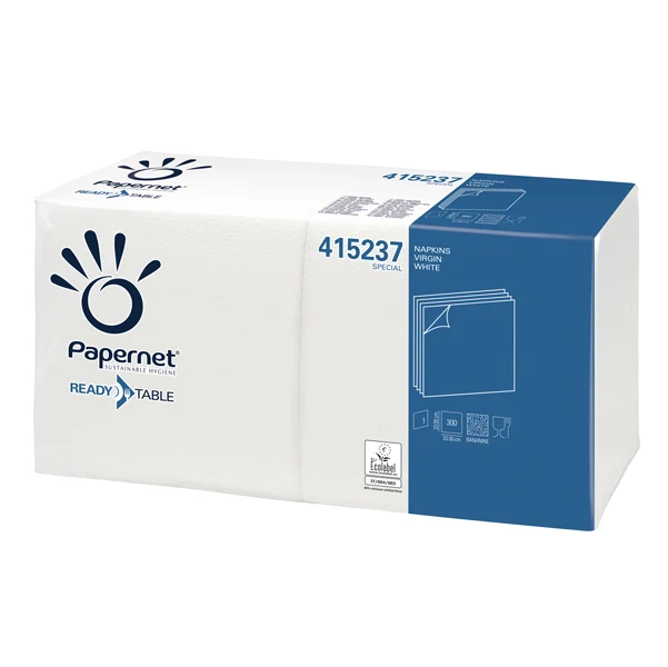 PAPERNET - 415237 - Tovaglioli - 33 x 32 cm - monovelo - bianco - Papernet - conf. 300 pezzi - 81150 - Conf. da 1 Pz.