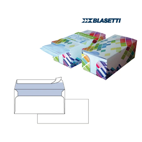 BLASETTI - 0392 - Busta Mailpack - senza finestra - strip adesivo - 11 x 23 cm - 90 gr - bianco - Blasetti - dispenser 150 pezzi - 77284 - Conf. da 1 Pz.