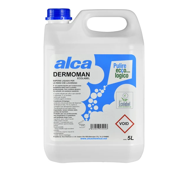 ALCA - ALC578 - Sapone liquido Dermoman - fiorito - sporco medio - Alca - tanica da 5 L - 76484 - Conf. da 1 Pz.
