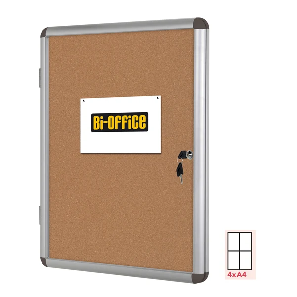 BI-OFFICE - VT610101150 - Bacheca per interni - fondo in sughero - 4 fogli A4 - verticale - Bi-Office - 67807 - Conf. da 1 Pz.