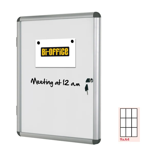 BI-OFFICE - VT630109150 - Bacheca per interni - fondo bianco magnetico - 9 fogli A4 - verticale - Bi-Office - 67806 - Conf. da 1 Pz.