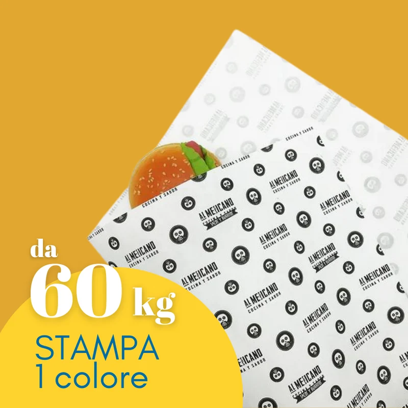 Carta per alimenti Politenata e Vegetale Personalizzata