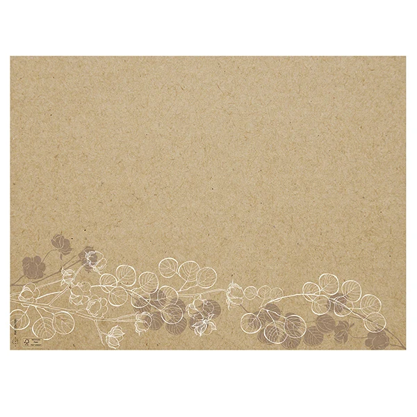 PRO nappe - 334158I - Tovaglietta monouso Floral - 30 x 40 cm - carta - avana - Pro Nappe - conf. 400 pezzi - 105704 - Conf. da 1 Pz.