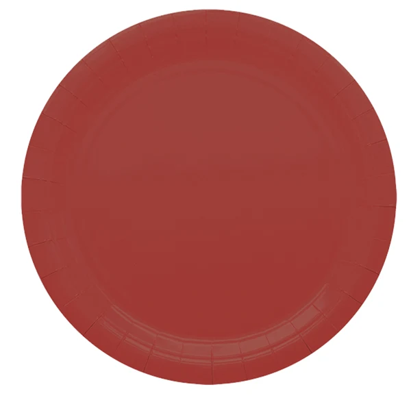 BIG PARTY - 75888 - Piatti piani Ecocolor - Ø24cm - biodegradabile - rosso intenso - Big Party - conf. 25 pezzi - 104743 - Conf. da 1 Pz.