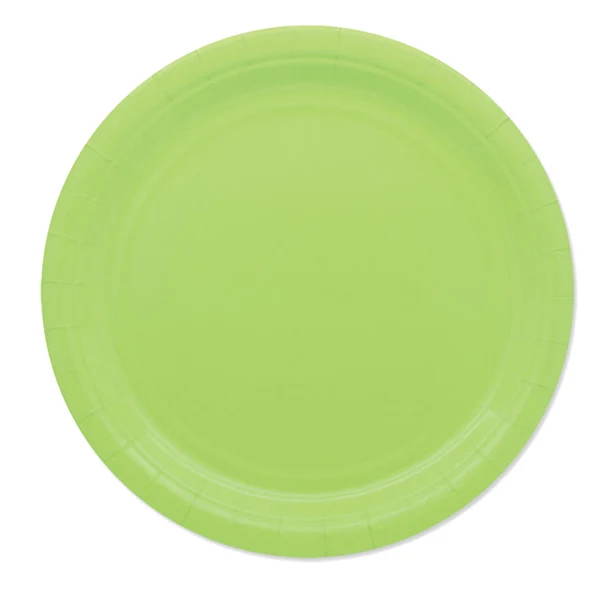 BIG PARTY - 74081 - Piatti piani Ecocolor - Ø24cm - biodegradabile - verde mela - Big Party - conf. 25 pezzi - 104741 - Conf. da 1 Pz.
