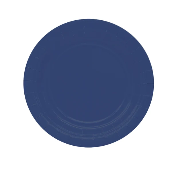 BIG PARTY - 75895 - Piatti piani Ecocolor - Ø18cm - biodegradabile - blu notte - Big Party - conf. 25 pezzi - 104737 - Conf. da 1 Pz.