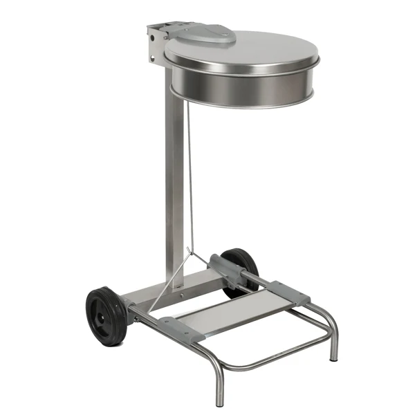 STILCASA - 406-A - Carrello portasacco - 54,6x60xH94cm - con ruote - 110L - acciaio inox - Stilcasa - 102101 - Conf. da 1 Pz.