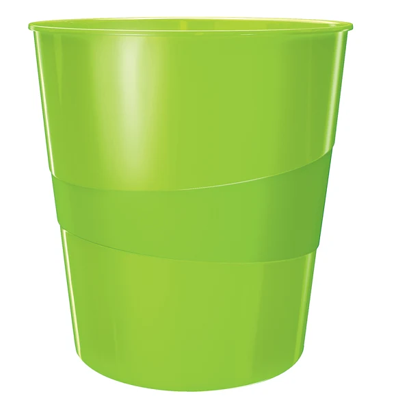 LEITZ - 52781054 - Cestino gettacarte WOW - altezza 32,4 cm - diametro 29 cm - 15 L - verde lime - Leitz - 90185 - Conf. da 1 Pz.
